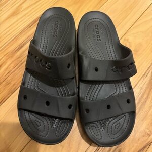 Crocs Classic Sandal Black for Women 2 Strap Slip On Women 7